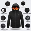 Üretimi Elektrikli Ceket Açık Kış Yumuşak Kabuk Isıtmalı Ceket, Çıkarılabilir Başlık ve Pil Paketi ile